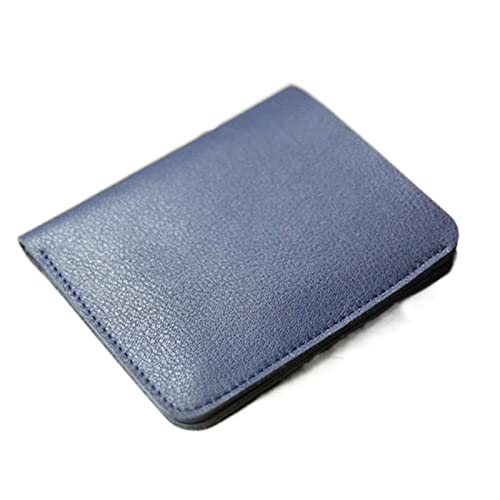 SSWERWEQ Geldbeutel Damen Genuine Leather Young Men small Wallet Card Holder Luxury Designer Short Standard Wallets Casual Slim Money Bag Minimalist Purse (Color : Blue) von SSWERWEQ