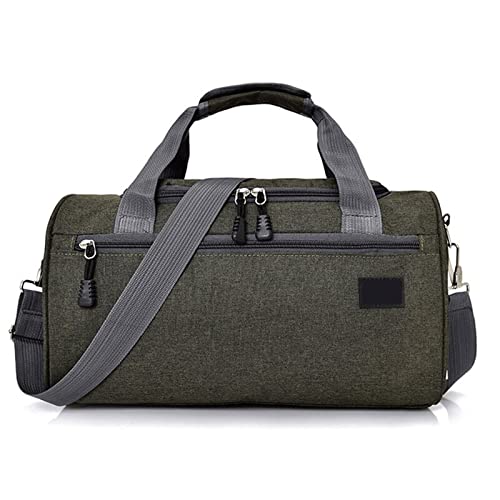 SSWERWEQ Handtasche Men Travel Sport Bags Light Luggage Business Cylinder Handbag Women Outdoor Duffel Weekend Crossbody Shoulder Bag Pack (Color : Light Green) von SSWERWEQ