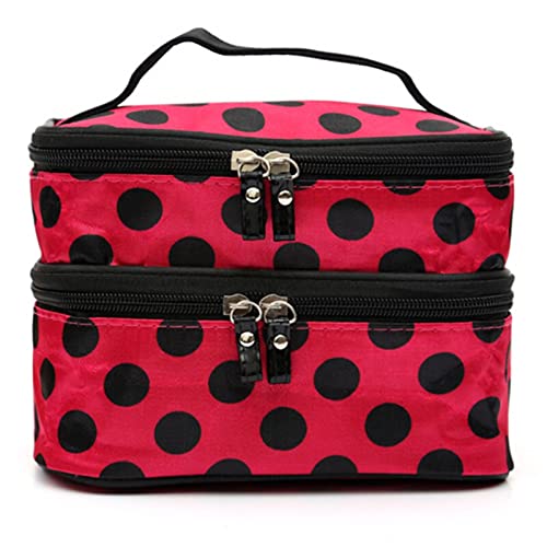 SSWERWEQ Kosmetikbeutel Cosmetic Bag Zipper Makeup Bags Woman Cosmetic Bag Big Storage Travel Cosmetic Bags (Color : Red) von SSWERWEQ