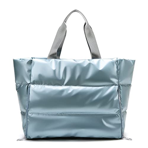 SSWERWEQ Reisetaschen Frauen Gym Sporttasche wasserdichte Yogamatte Organizer Wochenendreise Seesäcke für Frauen Sport Fitness Schulter Handtasche (Color : Blue Color) von SSWERWEQ