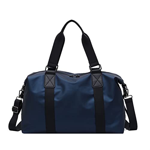 SSWERWEQ Reisetaschen Frauen Sport Fitness Tasche Männer Gym Yoga Tasche Big Travel Duffle Handtasche für Frauen 2021 Wochenende Blosa Wasserdicht (Color : Blue) von SSWERWEQ