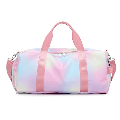 SSWERWEQ Reisetaschen Frauen wasserdichte Dwaterproof Wasser Sporttasche Reise Schulter Seesäcke Druck Für Mädchen Leinwand Gepäck Organizer Rosa Sporttasche von SSWERWEQ