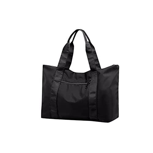 SSWERWEQ Reisetaschen Großkapazität Reise Faltbare Duftsack Outdoor Nylon Reisetasche Messenger Bag Lightweight Yoga Bag Weekend Bag (Color : Black) von SSWERWEQ