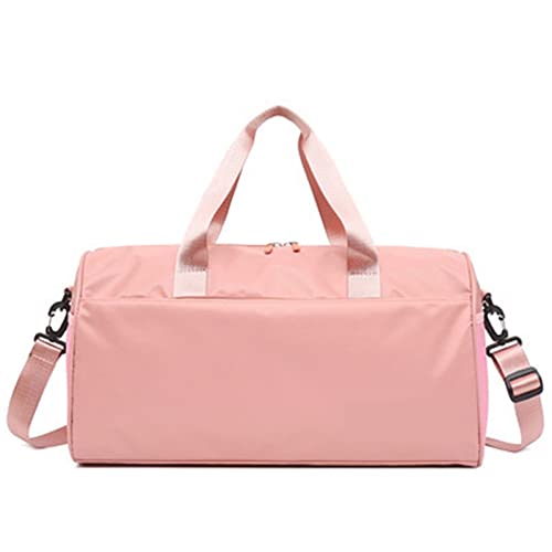 SSWERWEQ Reisetaschen Männer Frauen Sporttasche wasserdichte Reise Strand Handtaschen Fitness Trainingstasche Mann Reisetasche (Color : Pink) von SSWERWEQ