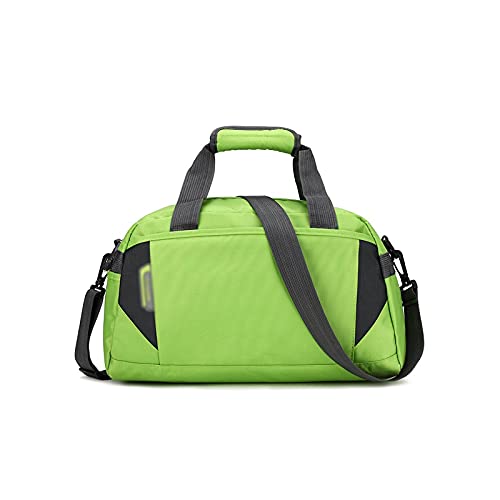 SSWERWEQ Reisetaschen Mode Männer Frauen Training Gym Bag Nylon Ultralight Reise Sporttaschen Für Fitness Yoga Handtasche Kurzurlaub Gepäck Handtasche (Color : Green, Size : M) von SSWERWEQ