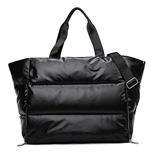 SSWERWEQ Reisetaschen Nass- und Trockentrennung Sporttasche wasserdichte Reisetasche Damen Handtasche Gym Yogatasche Wochenendtasche Übernachtungstaschen Damen Große Tasche (Color : Black) von SSWERWEQ