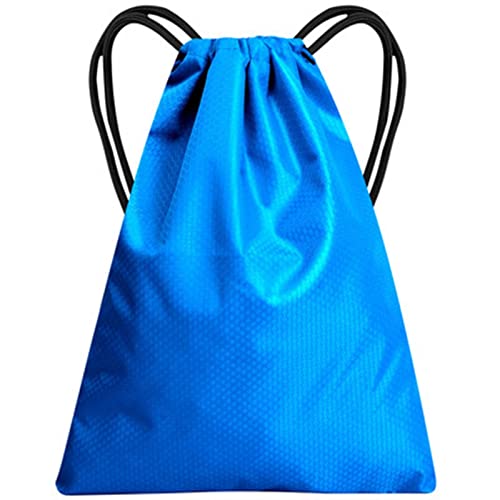 SSWERWEQ Reisetaschen Outdoor-Sporttasche für Frauen Fitness Wasserdicht Fitness Yoga Tasche Nylon Strand Schwimmen Rucksäcke Kordelzug Gym Rucksack Frau (Color : L Blue) von SSWERWEQ