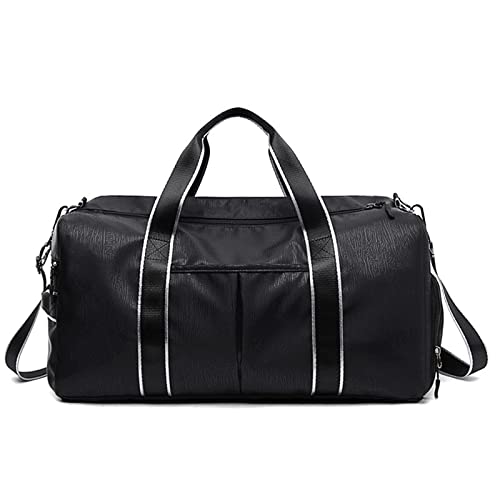 SSWERWEQ Reisetaschen Sporttasche für Männer, wasserdicht, Fitness-Trainingstasche, leichte Tasche, Gepäcktaschen und Reisetaschen für Frauen, 2020 Sporttasche (Color : Black Color.) von SSWERWEQ