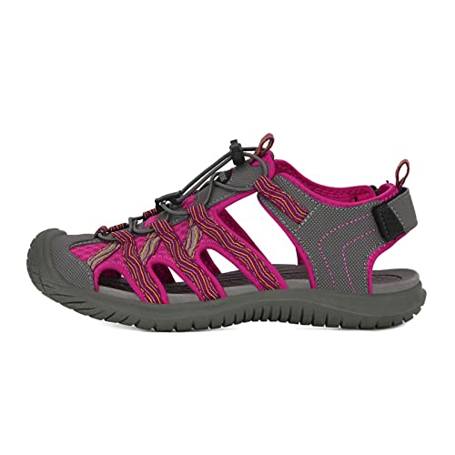 SSWERWEQ Sandalen für Damen Frauen Sandalen flach lässig Outdoor TOCECAP Schutz Trekking Rutschfeste Schuhe Komfort tragen Rissistierende Modestrand (Color : Pink, Size : 38 EU) von SSWERWEQ