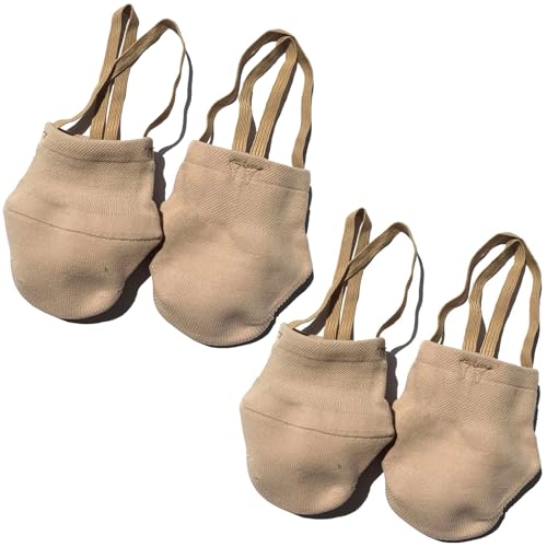 Tanzschuhe Halbsohlen Ballettschuhe Schläppchen Gymnastikschuhe für Kinder und Erwachsenen Ballettschuhe mädchen Zwei Paar XS von SSZYace