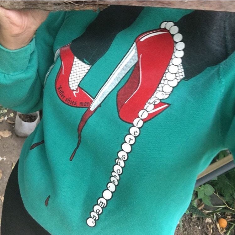 Seltene Vintage 1990Er Jahre Petrol Crewneck Pullover von SSboutique33