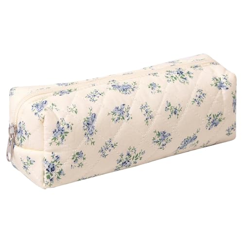 SSyang Federmappe, Mäppchen Mädchen, Federmäppchen, Federmäppchen Blume, Kann als Spielzeugtasche, Kosmetiktasche, Geldtasche, Schlüsseltasche Verwendet Werden(Weiß) von SSyang