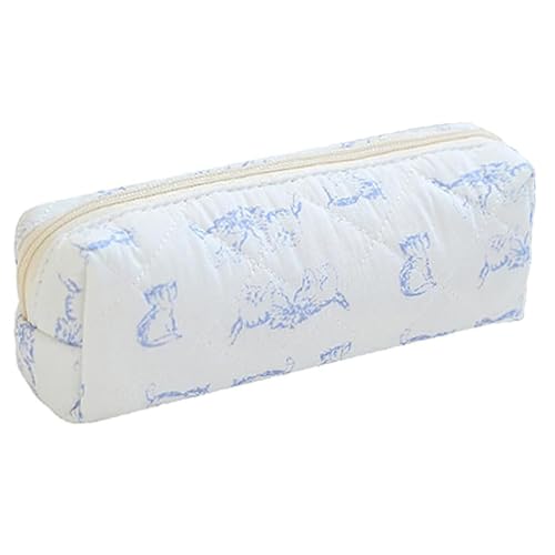 SSyang Federmappe, Mäppchen Mädchen, Federmäppchen, Federmäppchen Blume, Kann als Spielzeugtasche, Kosmetiktasche, Geldtasche, Schlüsseltasche Verwendet Werden(Weiß,Katze) von SSyang