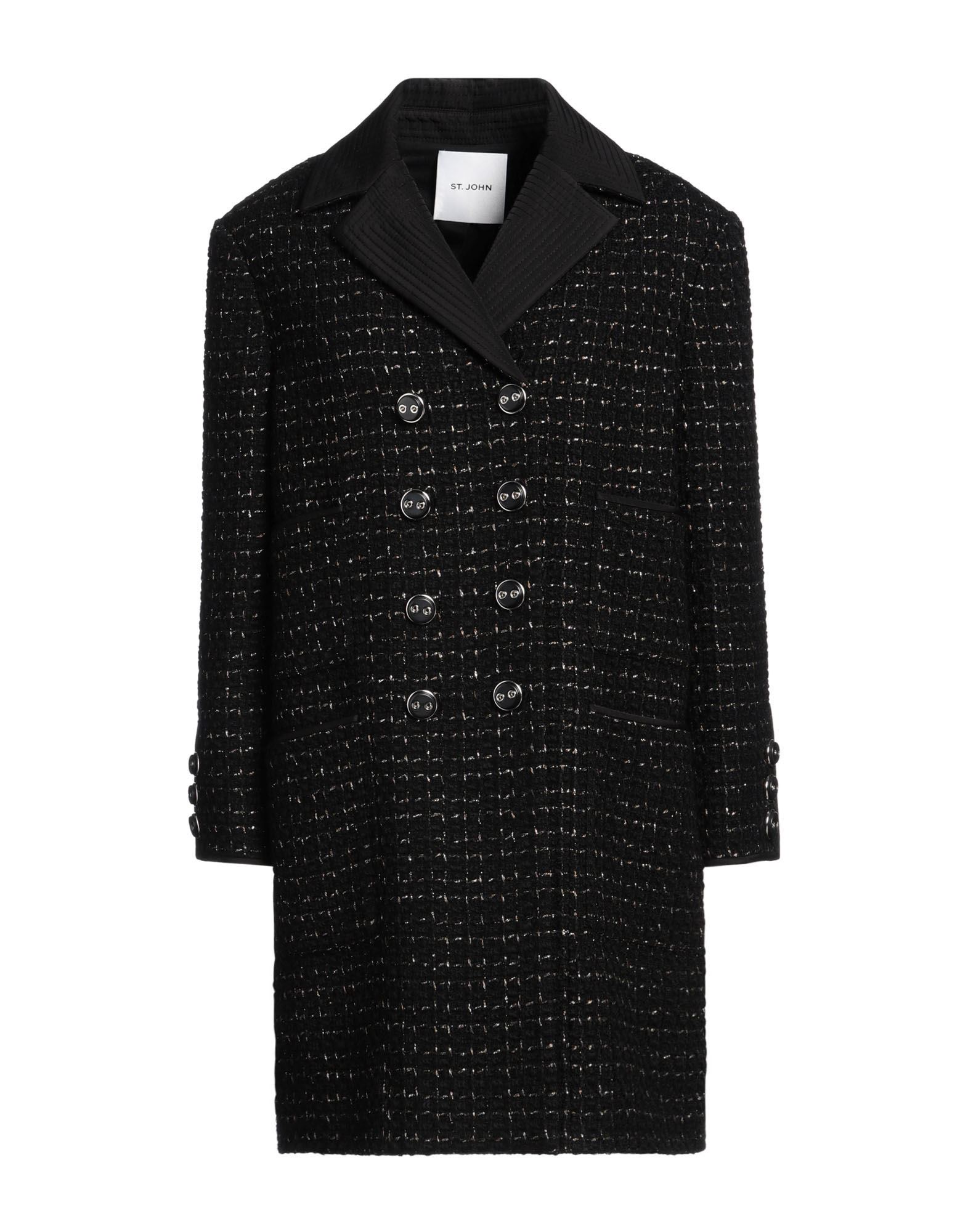 ST. JOHN Mantel Damen Schwarz ST. JOHN Mantel Damen Schwarz von ST. JOHN