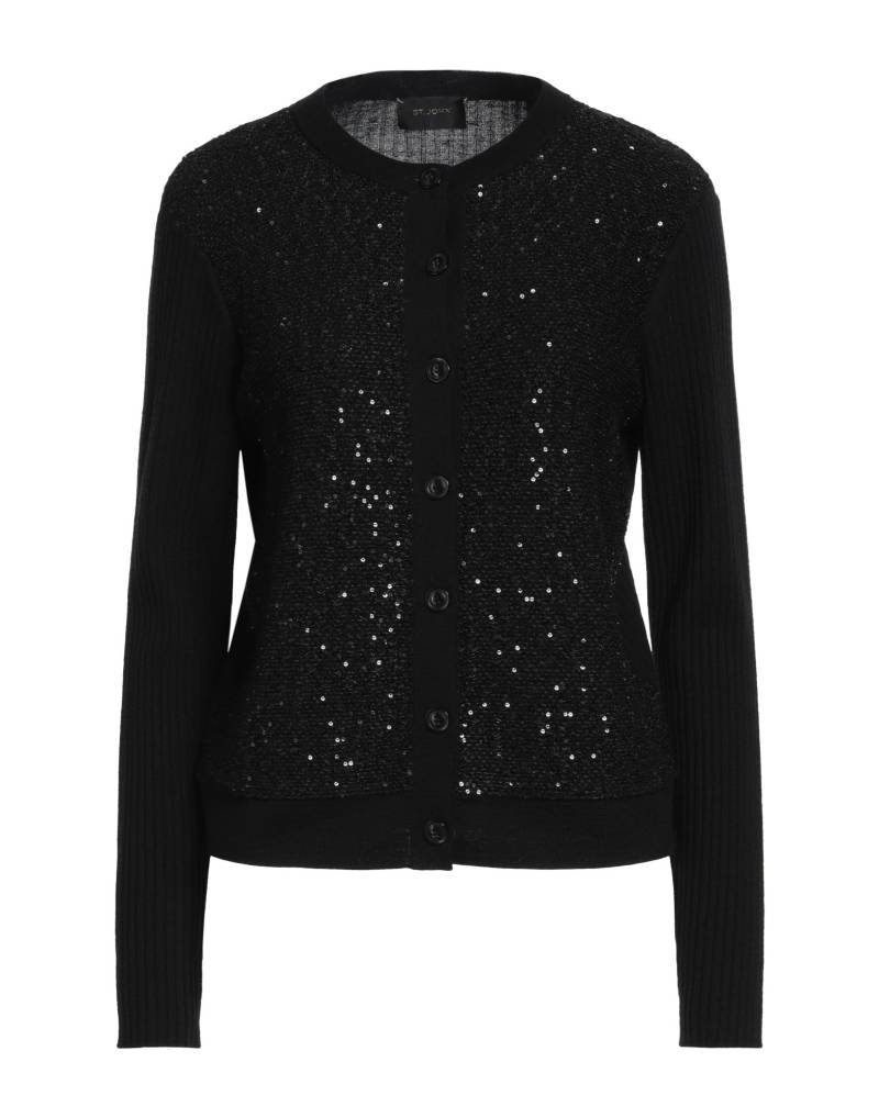 ST. JOHN Strickjacke Damen Schwarz von ST. JOHN