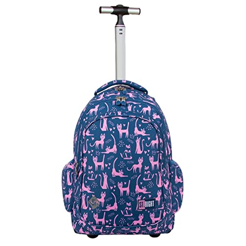 ST.Right LAZY CATS Rucksack Trolley Grundschule Medium Mädchen Damen Groß, blau, 48x34x20cm von ST.Right