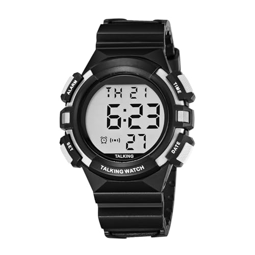 STAB HIGH PARTS Sprechende Armbanduhr STALK1, Schwarz, Sport von STAB HIGH TECH PARTS