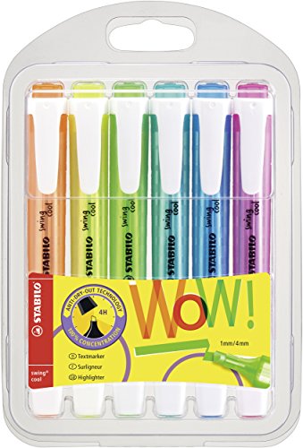 Textmarker - STABILO swing cool - 6er Pack - mit 6 verschiedenen Farben von STABILO