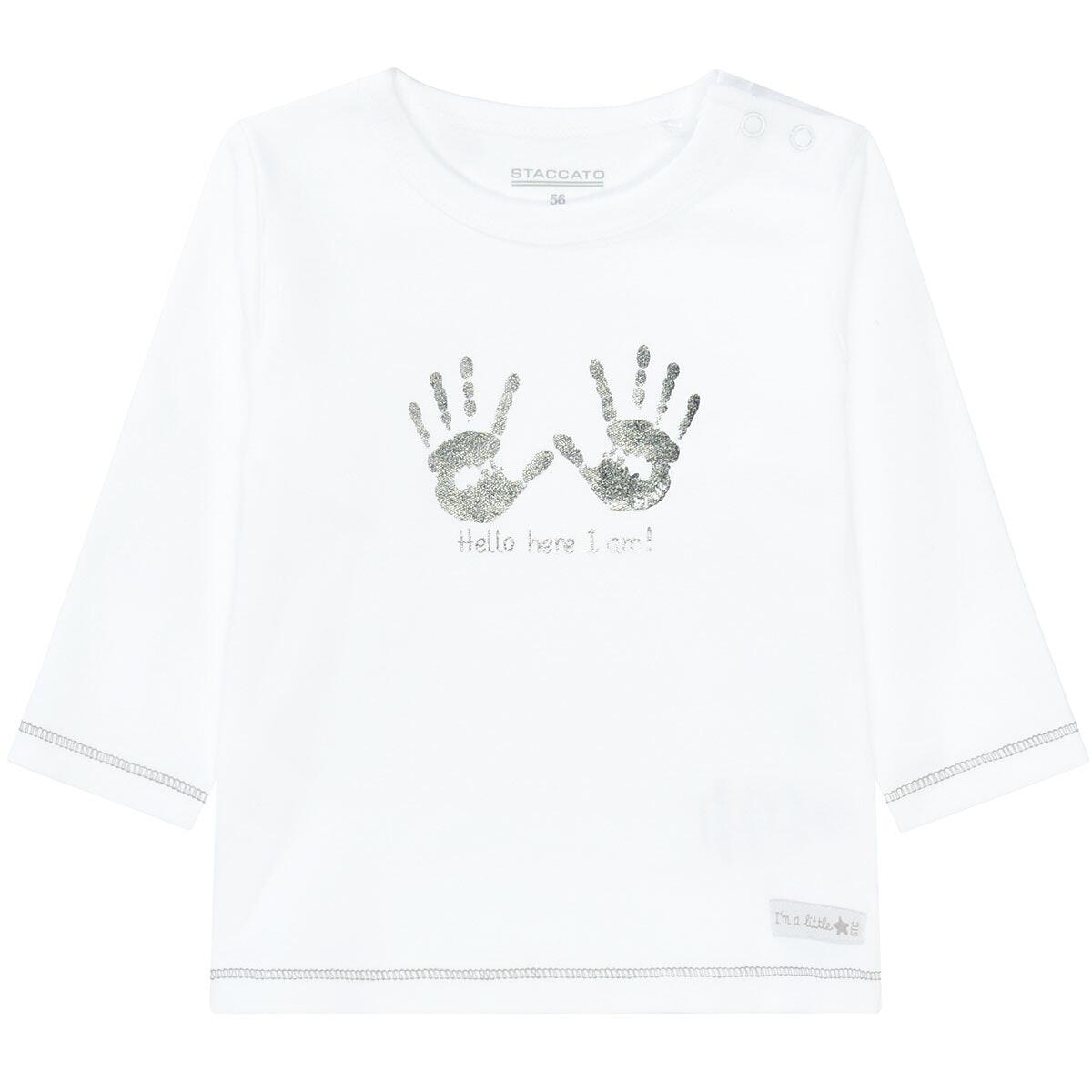STACCATO - Baby Langarmshirt weiss - Gr. - 50 von STACCATO