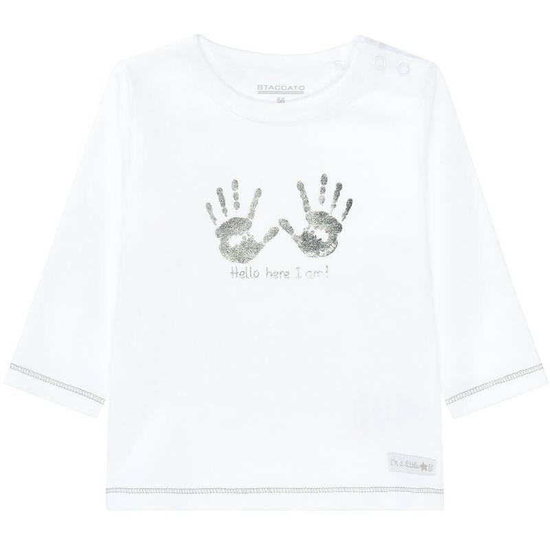 STACCATO - Baby Langarmshirt weiss - Gr. - 50 von STACCATO