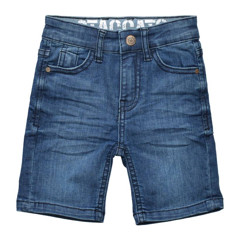 STACCATO - Jeans-Bermudas mit Leder-Badge mid blue denim - Gr. - 92 von STACCATO