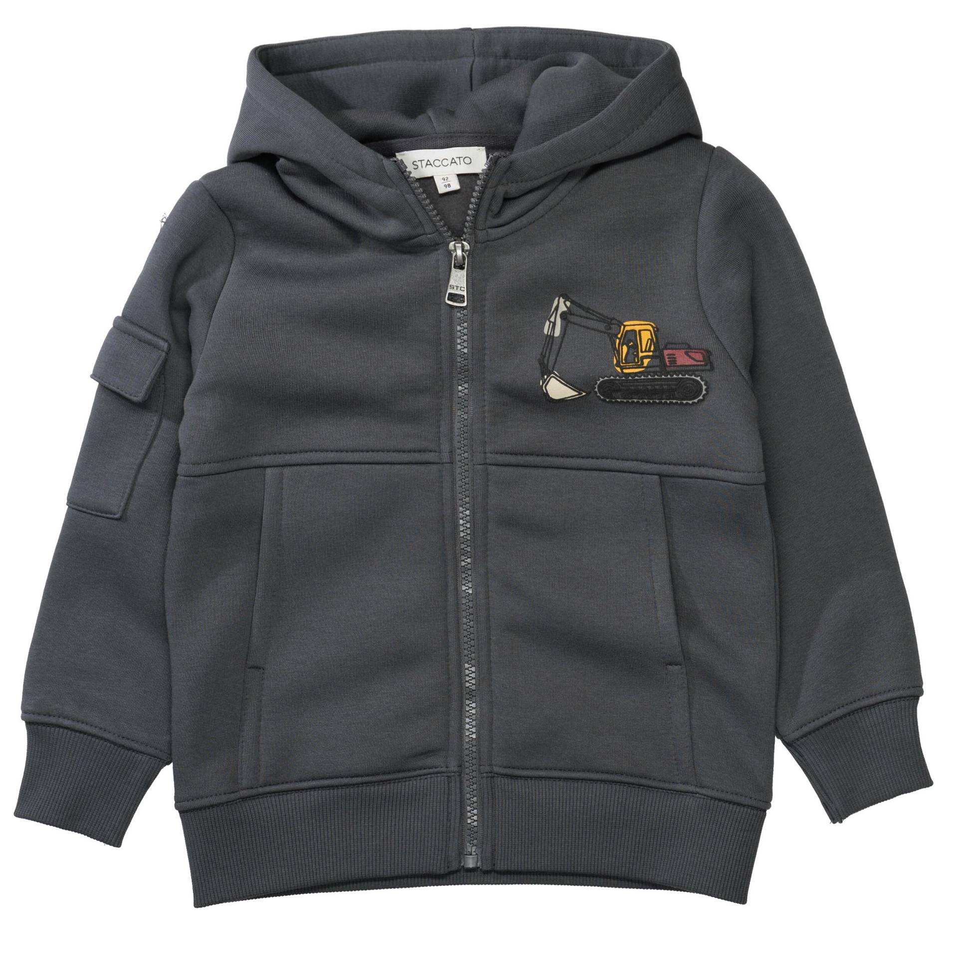 STACCATO - Kn.-Kap.-Sweatjacke dark anthra von STACCATO