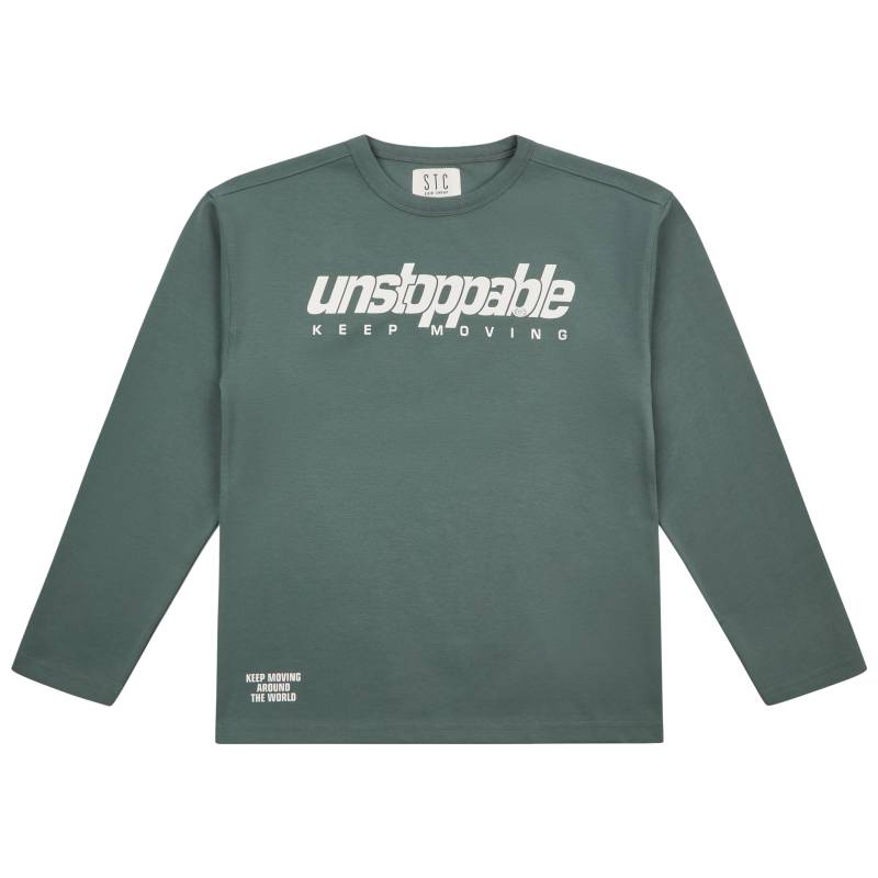 STACCATO - Kn.-Sweatshirt, oversized deep green - Gr. - 164 von STACCATO