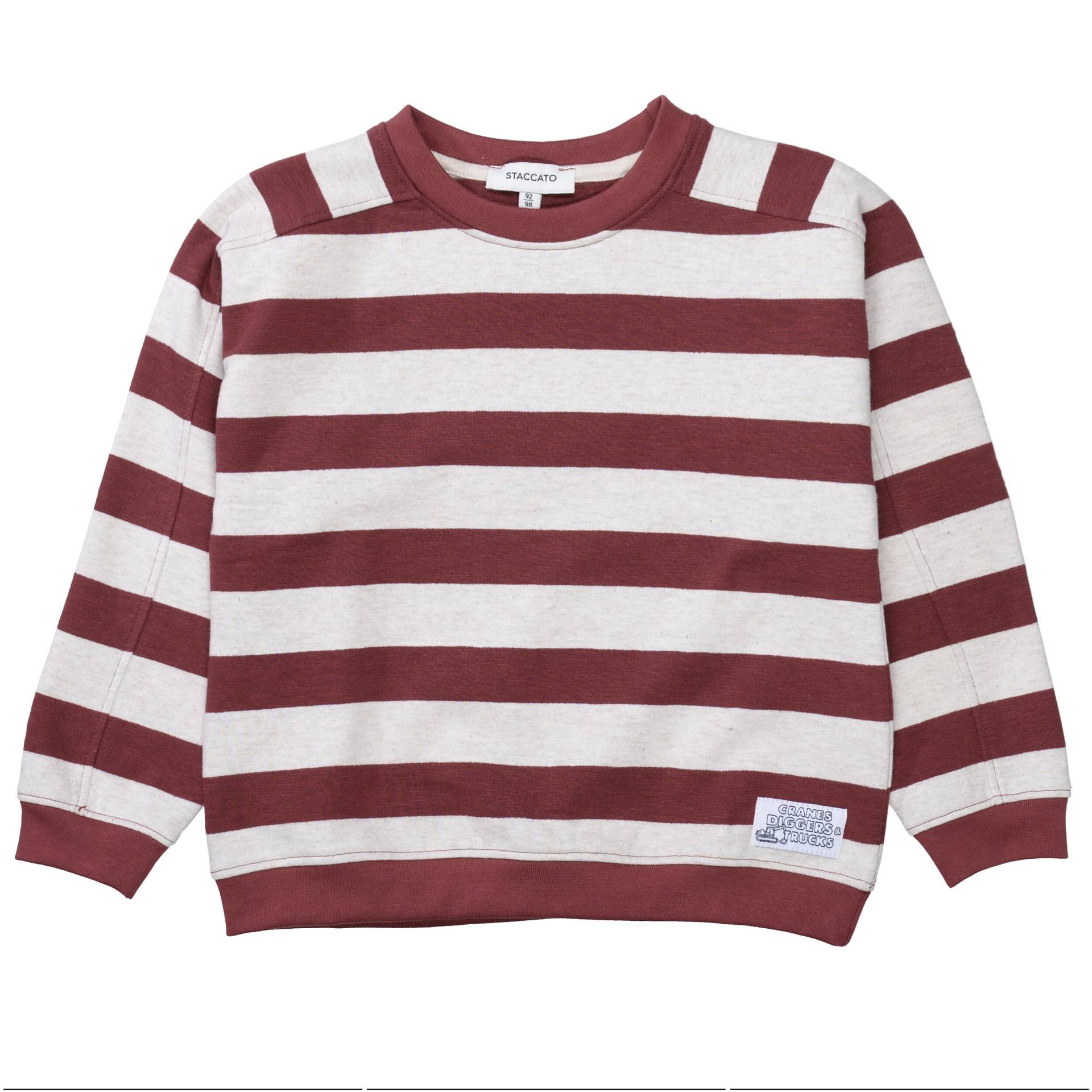 STACCATO - Kn.-Sweatshirt, oversized maroon red str von STACCATO