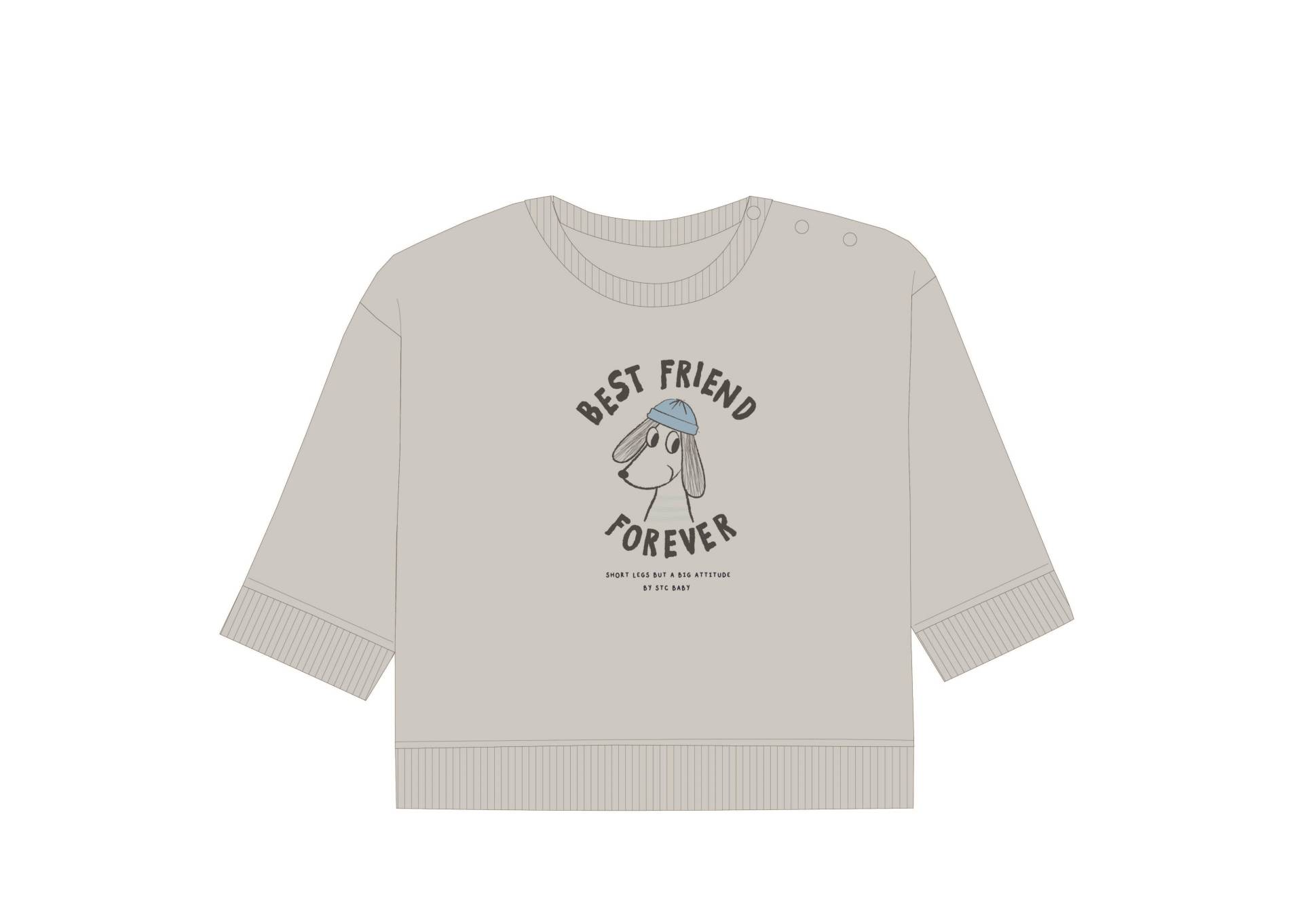 STACCATO - Kn.-Sweatshirt light stone - Gr. - 74 von STACCATO