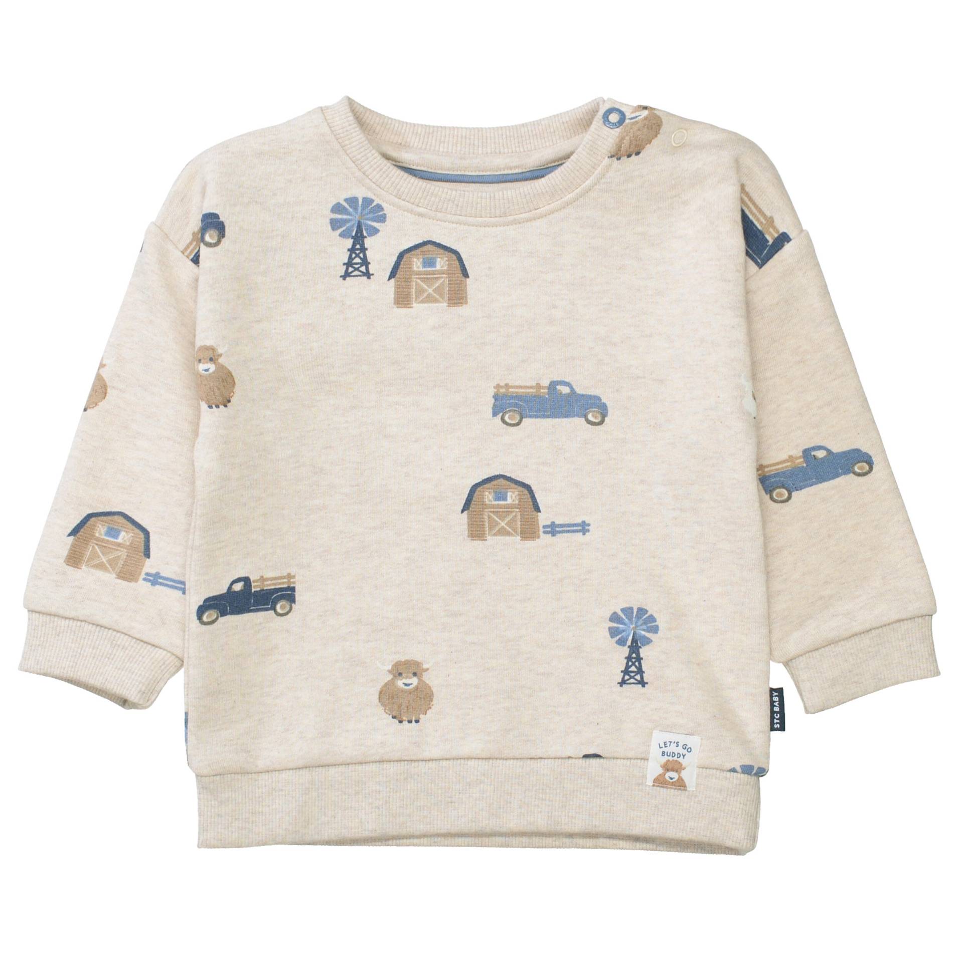 STACCATO - Kn.-Sweatshirt soft sand mel.aop - Gr. - 86 von STACCATO