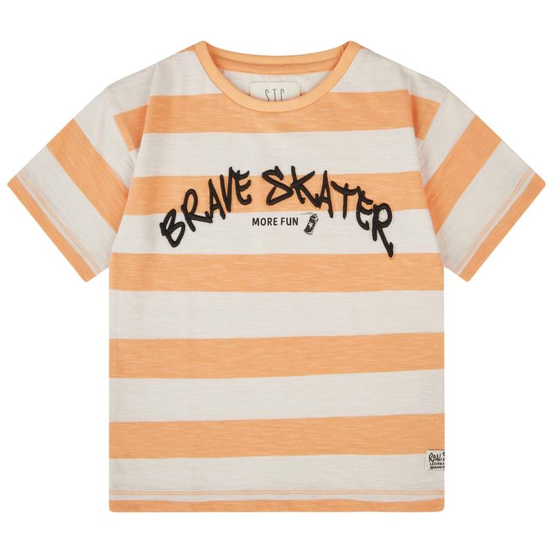 STACCATO - Kn.-T-Shirt, oversized soft orange str von STACCATO