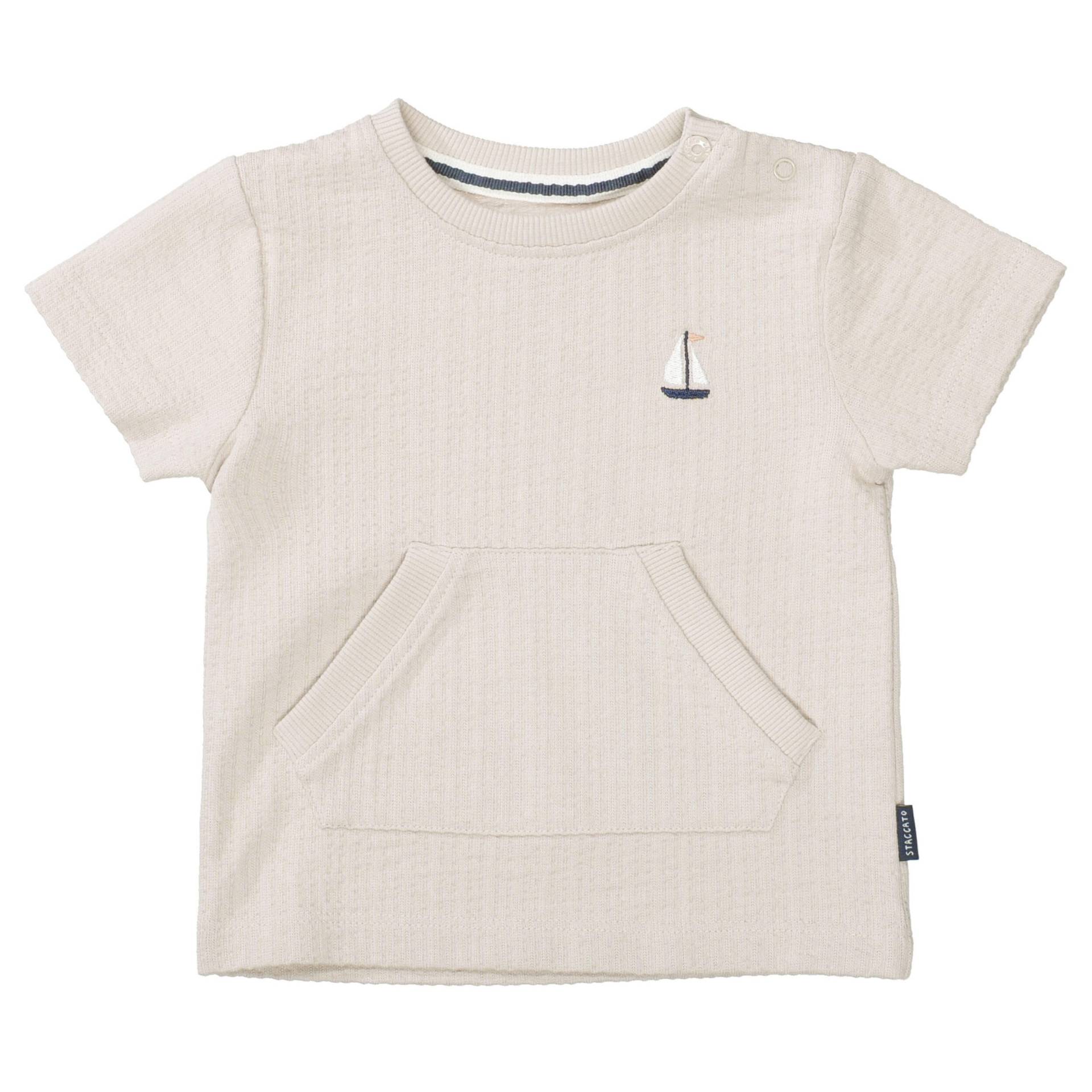 STACCATO - Kn.-T-Shirt warm beige struc. - Gr. - 74 von STACCATO