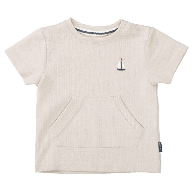 STACCATO - Kn.-T-Shirt warm beige struc. - Gr. - 74 von STACCATO