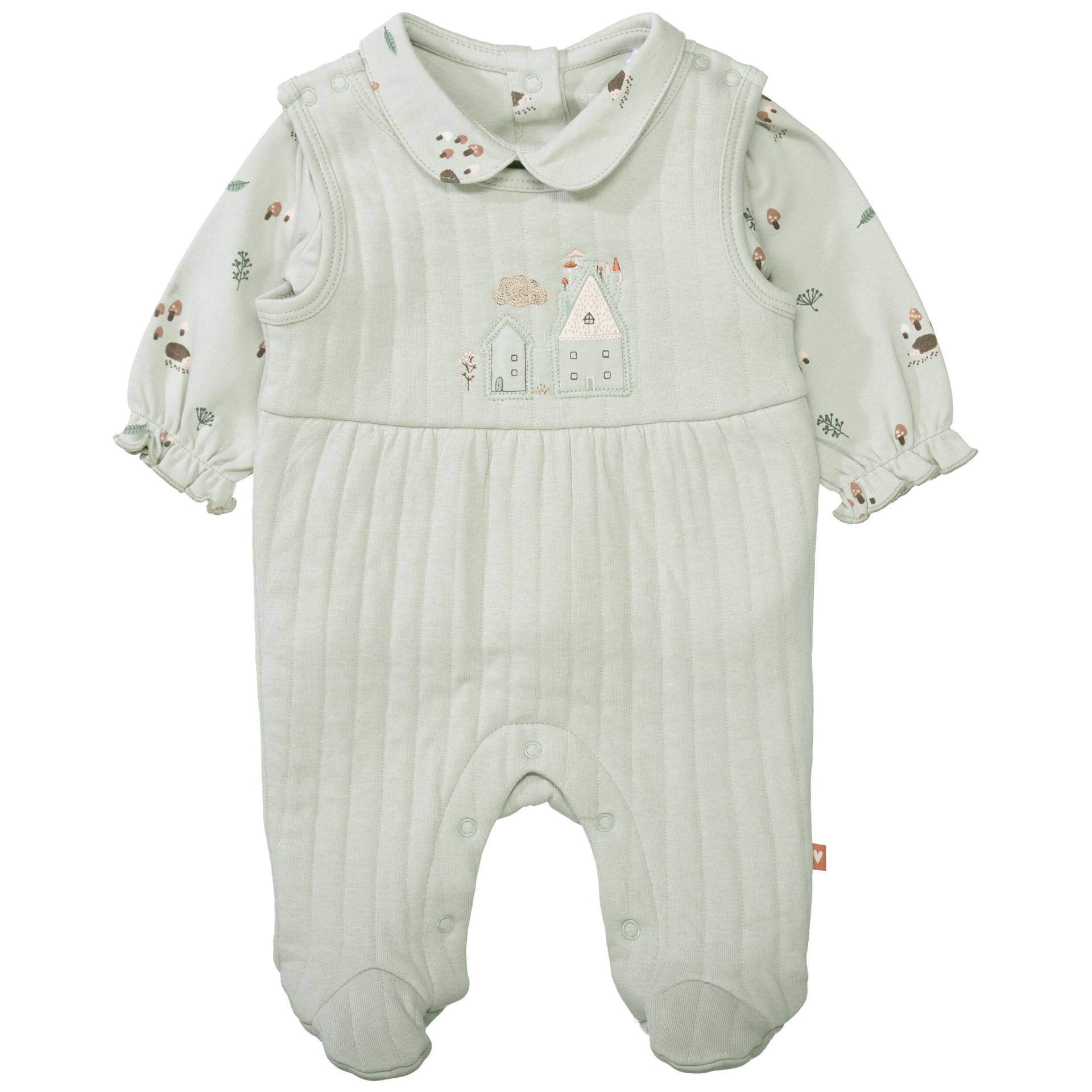 STACCATO - Md.-Strampler+Shirt salbei struc. - Gr. - 56 von STACCATO