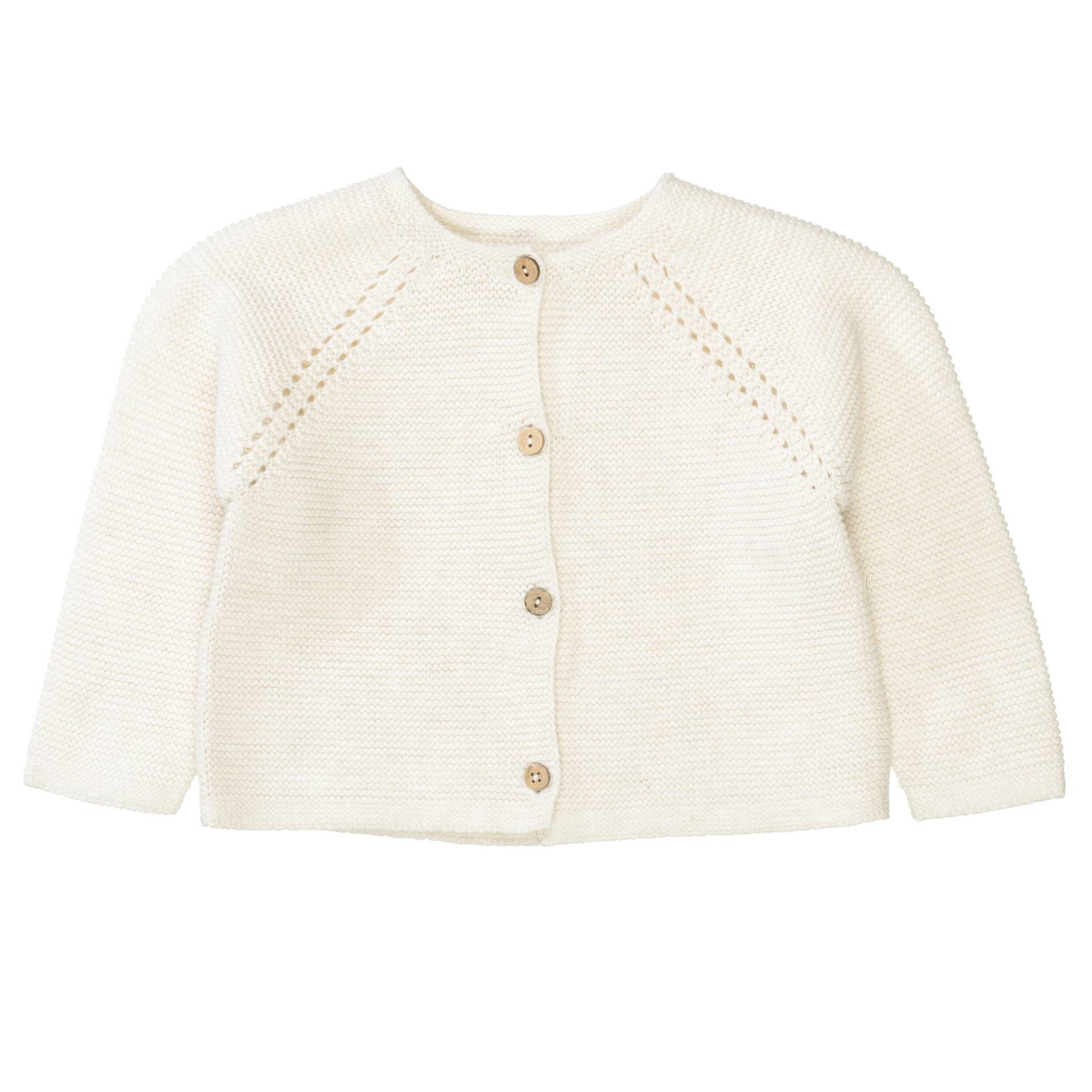 STACCATO - Md.-Strickjacke warm white mel. - Gr. - 62 von STACCATO