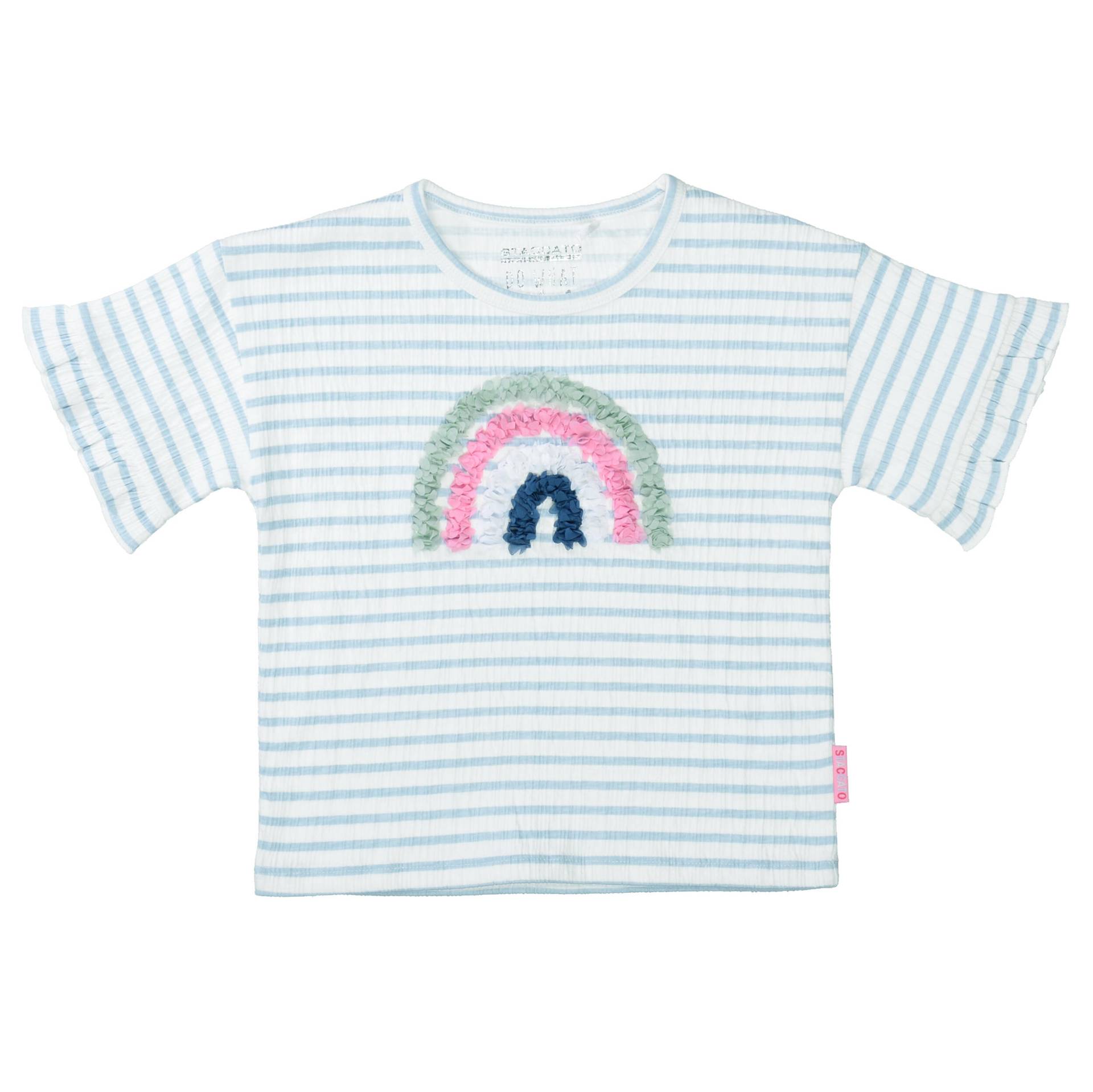 STACCATO - Md.-T-Shirt, Streifen milky blue str. von STACCATO