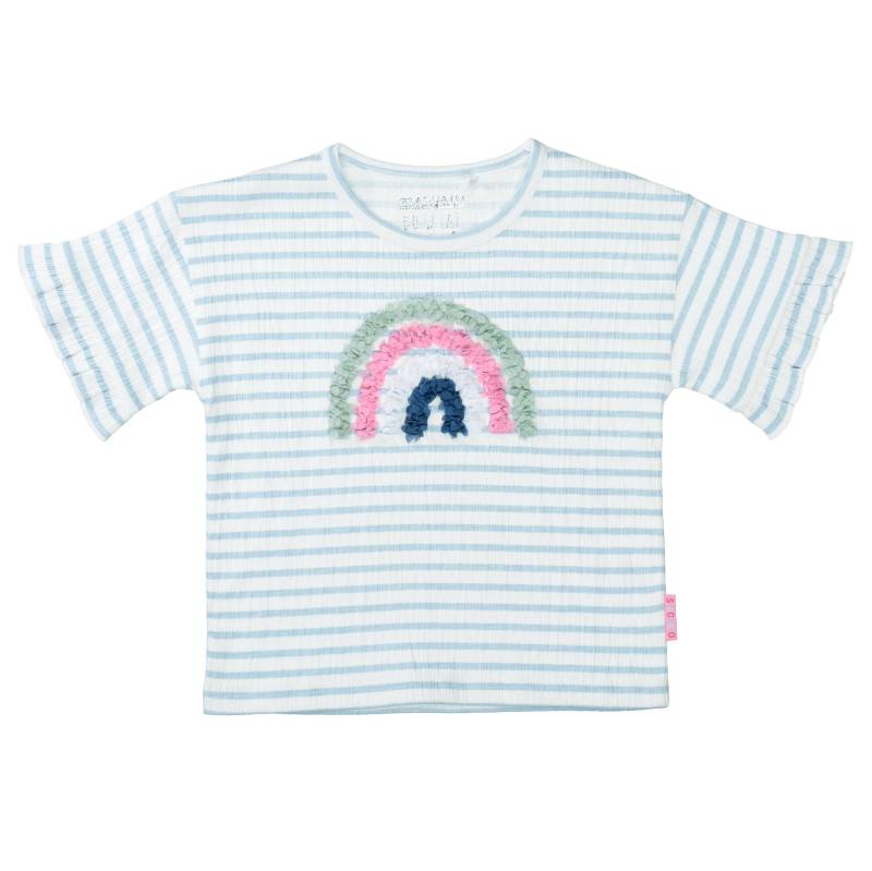 STACCATO - Md.-T-Shirt, Streifen milky blue str. von STACCATO