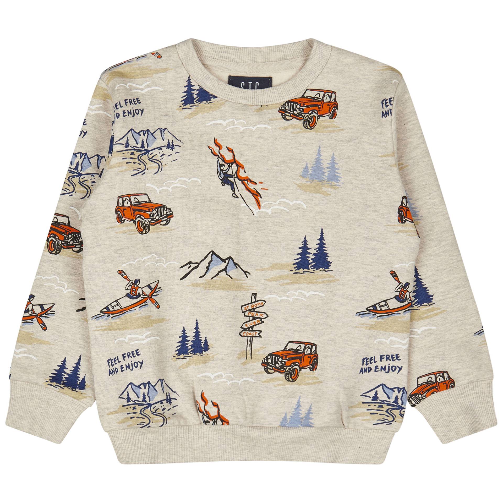 STACCATO - Sweatshirt mit Allover-Print soft sand mel aop von STACCATO