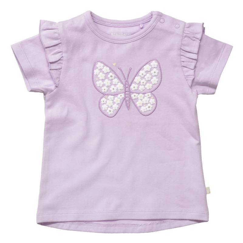 STACCATO - T-Shirt mit Schmetterling-Applikation pastel lilac - Gr. - 86 von STACCATO
