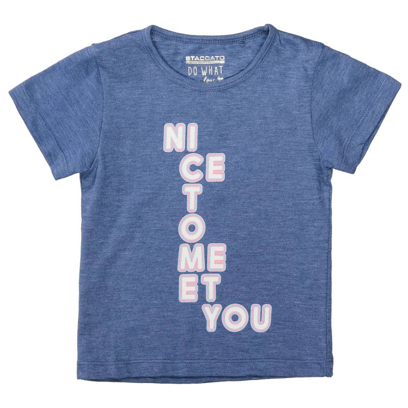 STACCATO - T-Shirt mit Wording jeans blue mel. von STACCATO