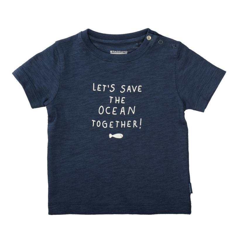 STACCATO - T-Shirt mit Wording marine - Gr. - 80 von STACCATO