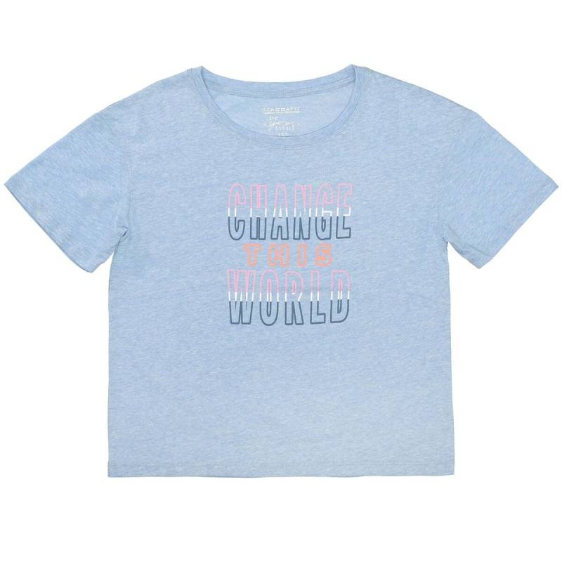 STACCATO - T-Shirt mit Wording soft blue - Gr. - 164 von STACCATO