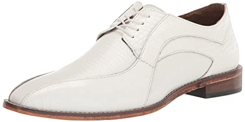 Stacy Adams Herren Turano Bike Toe Oxford, Weiss/opulenter Garten, 41.5 EU von Stacy Adams