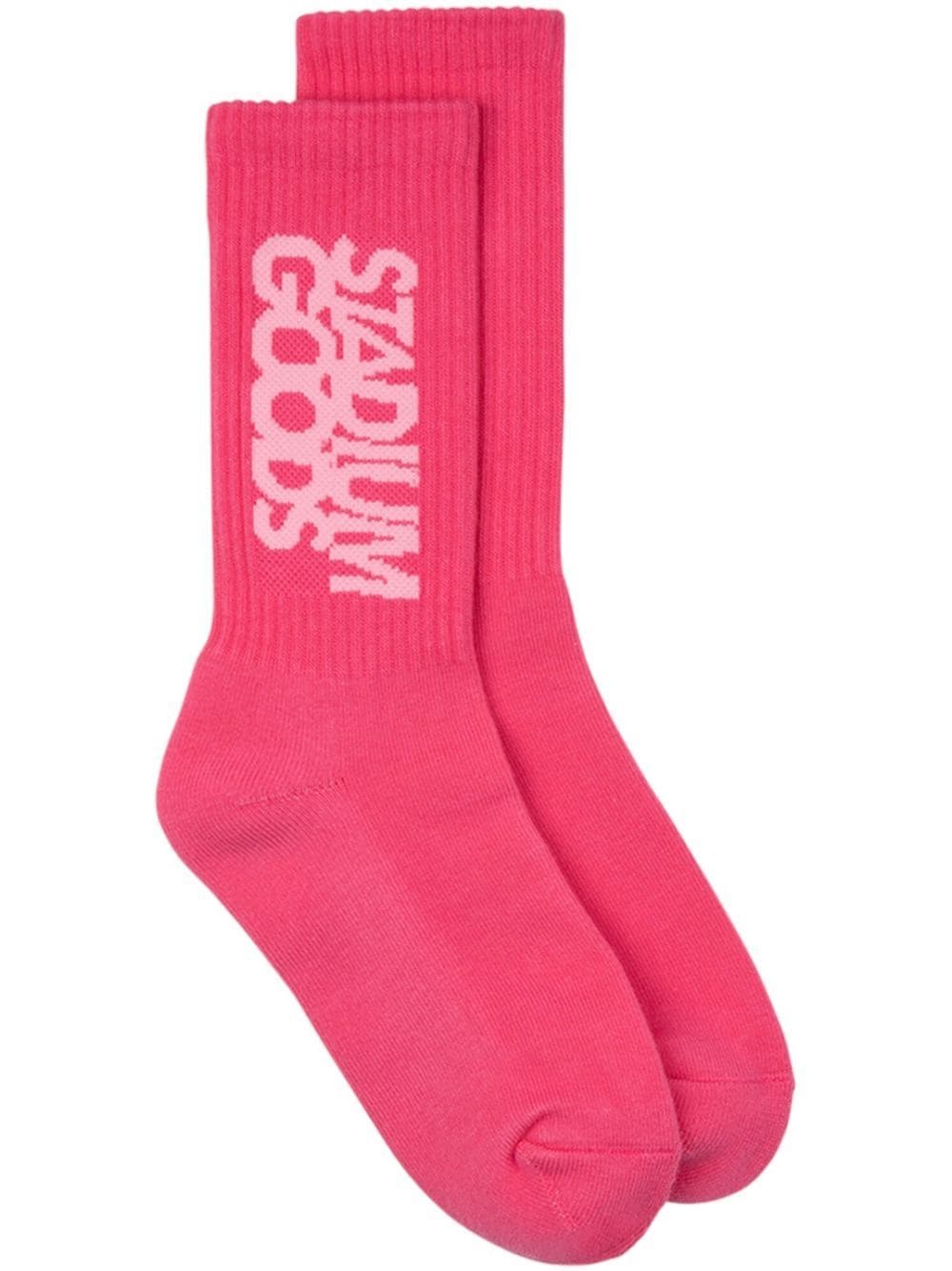 STADIUM GOODS® Socken mit Logo-Print - Rosa von STADIUM GOODS®