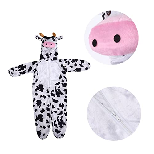 STAHAD Halloween-Kuh-kostüm Kinder Tier Outfit Halloween-Tier-Pyjama Kinder Kuh Outfit Kuh Strampler Pyjama Kuh-Outfit Für Kinder Kuh-Performance-kostüm Zubehör Tuch Kleidung Baby von STAHAD