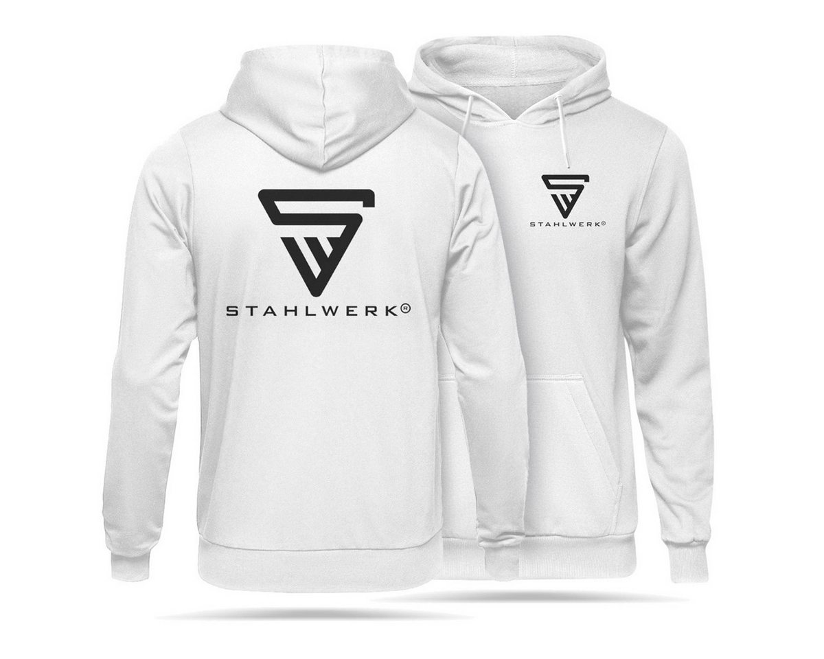 STAHLWERK Hoodie Hoodie Kapuzenpulli Kapuzenpullover Weiß Größe XXL (Packung, 1-tlg) in Unifarbe mit lizensiertem Print, mit Kapuze von STAHLWERK