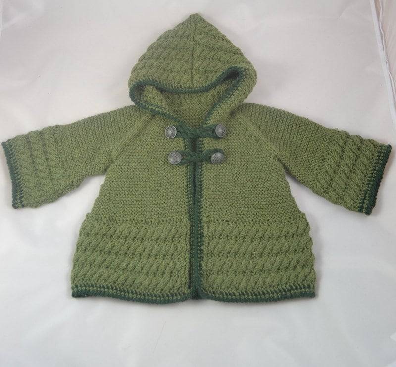 Baby Jacke Mit Kapuze Mütze Trachten Look Uni Gr. 80/86 von STALP2