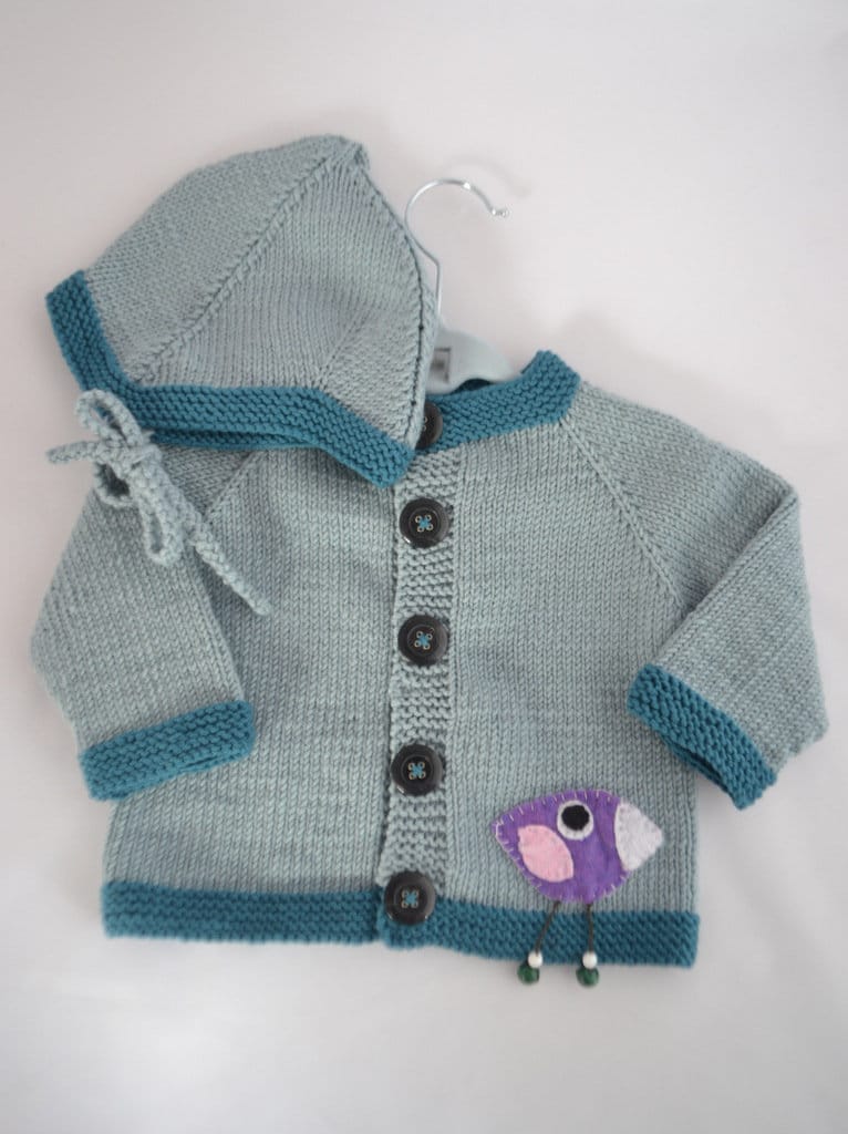 Baby Jacke & Mütze Set Kinder Mädchen/Jungen Geschenk Merino Strickjacke Pullover Handgemacht Applikationen von STALP2