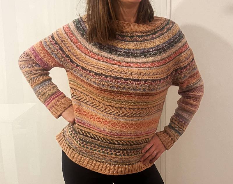 Damen Pullover Fair-Isle Größe L Versandbereit Wolle Norweger von STALP2