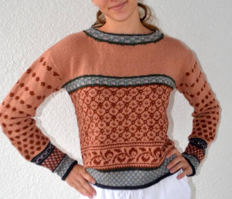 Damen Pullover Mit Aufwendigem Muster Fair-Isle Größe S von STALP2